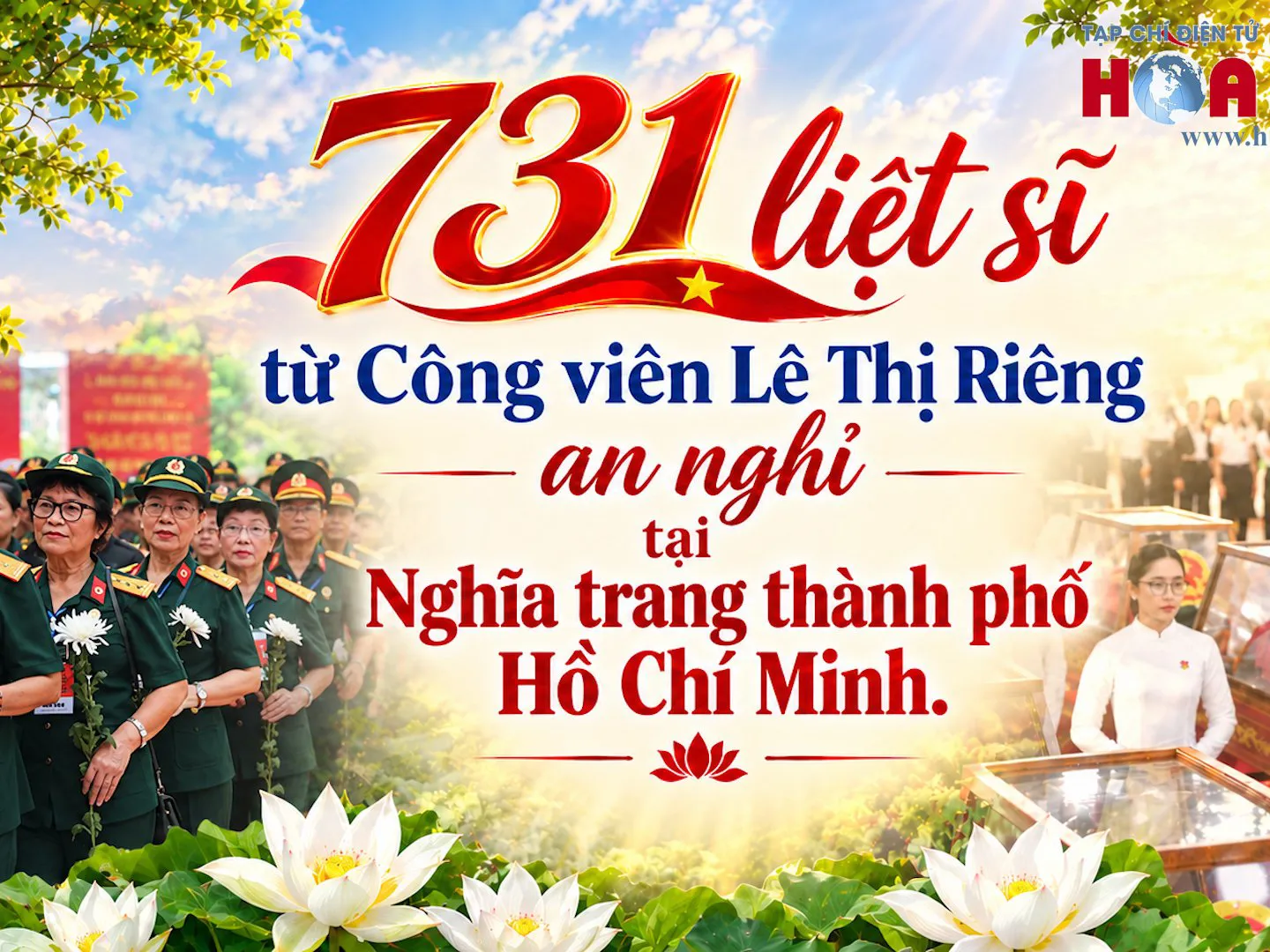 731 Liệt sĩ từ công viên Lê Thị Riêng an nghỉ tại nghĩa trang Liệt sĩ TP Hồ Chí Minh