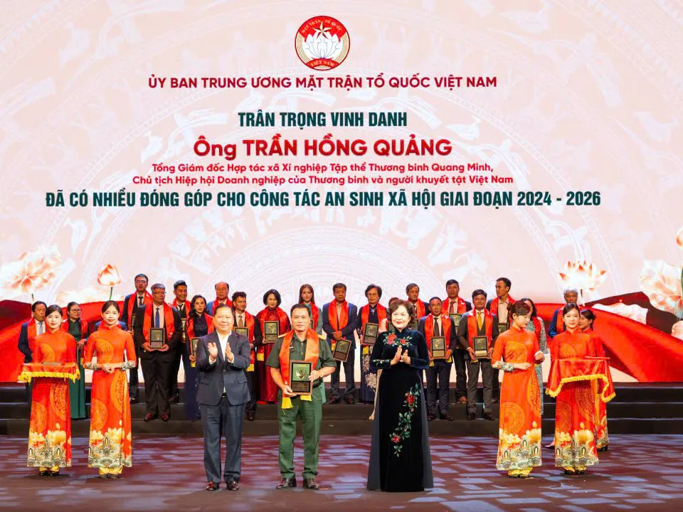 Anh hùng Lao động Trần Hồng Quảng, Chủ tịch Hiệp hội VAIDE được vinh danh có nhiều đóng góp an sinh xã hội giai đoạn 2024–2026