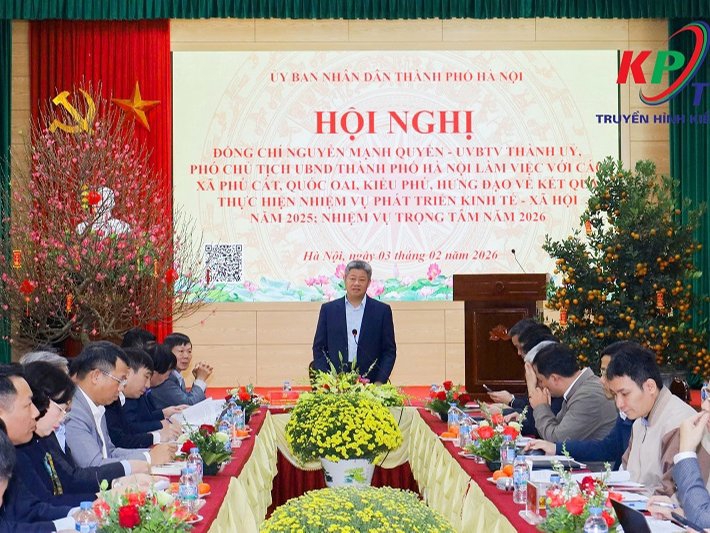 Đồng chí Nguyễn Mạnh Quyền - Phó chủ tịch UBND Thành phố làm việc với 4 xã, huyện Quốc Oai cũ