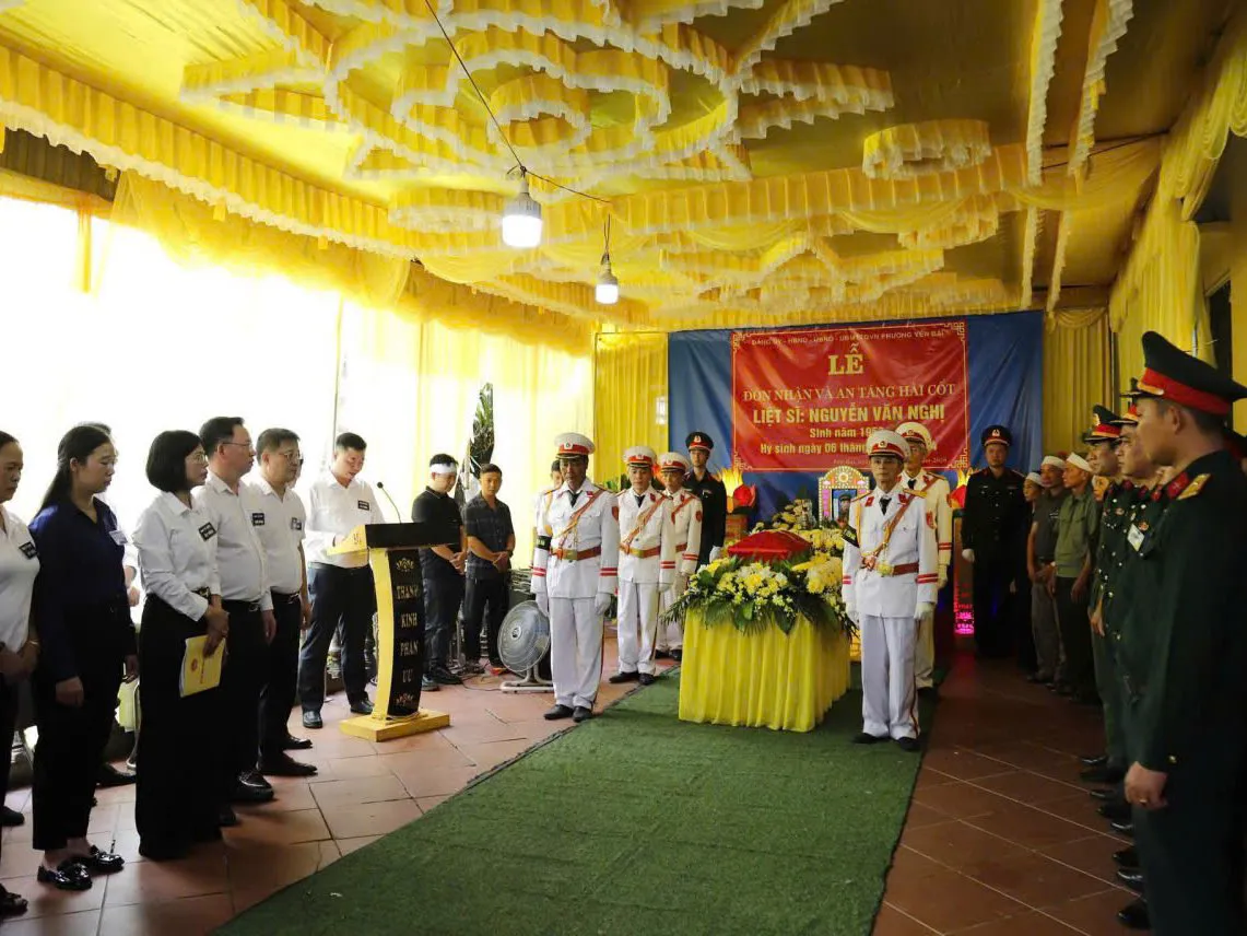 Phường Yên Bái (Lào Cai): Đón nhận, an táng hài cốt liệt sĩ Nguyễn Văn Nghị sau hơn nửa thế kỷ