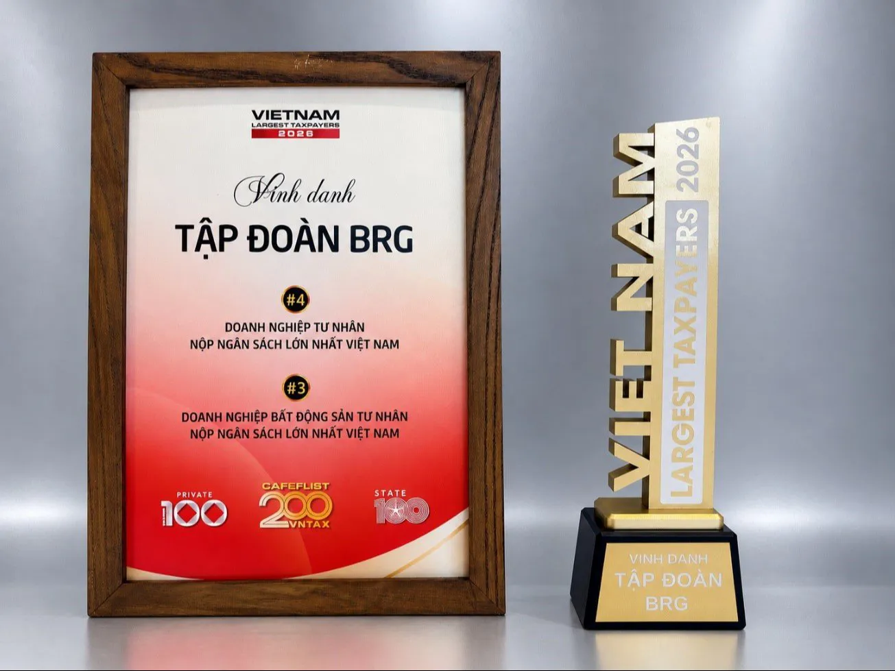 Tập đoàn BRG được vinh danh Top 4 doanh nghiệp tư nhân nộp ngân sách lớn nhất Việt Nam năm 2026