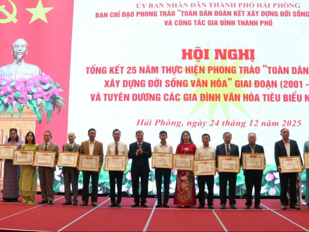 TP.Hải Phòng biểu dương 114 ‘Gia đình Văn hóa tiêu biểu’ 