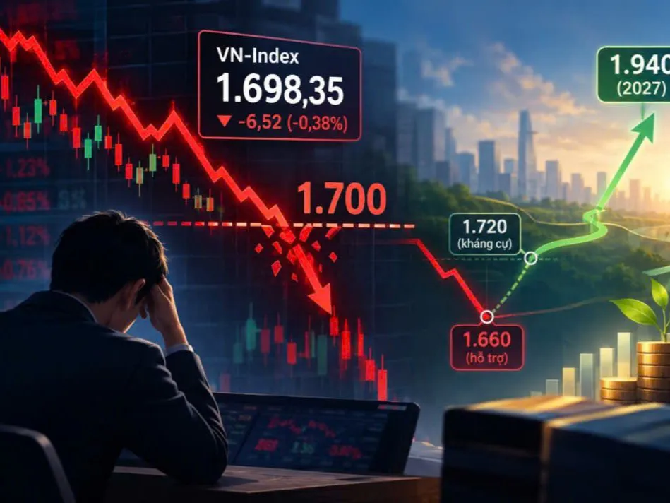 VN-Index ‘thủng’ mốc 1.700 điểm: Còn giảm đến đâu?