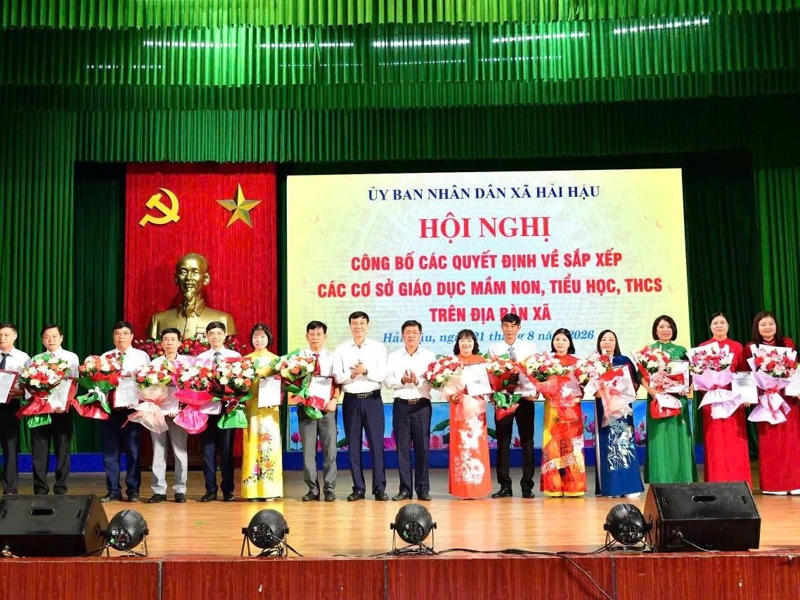Xã Hải Hậu hoàn thành sắp xếp, thành lập các cơ sở giáo dục công lập