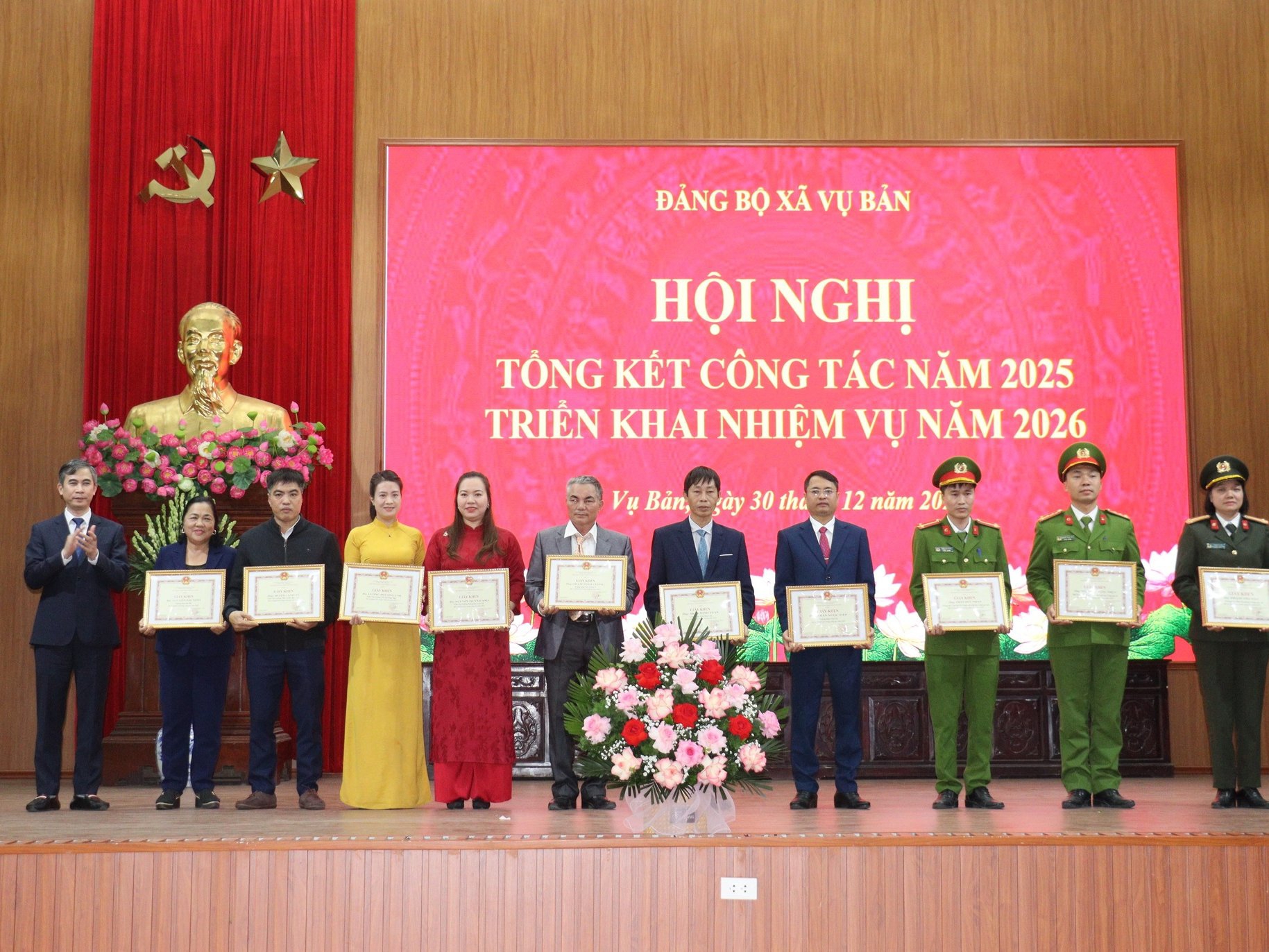 Xã Vụ Bản tổng kết công tác xây dựng Đảng năm 2025