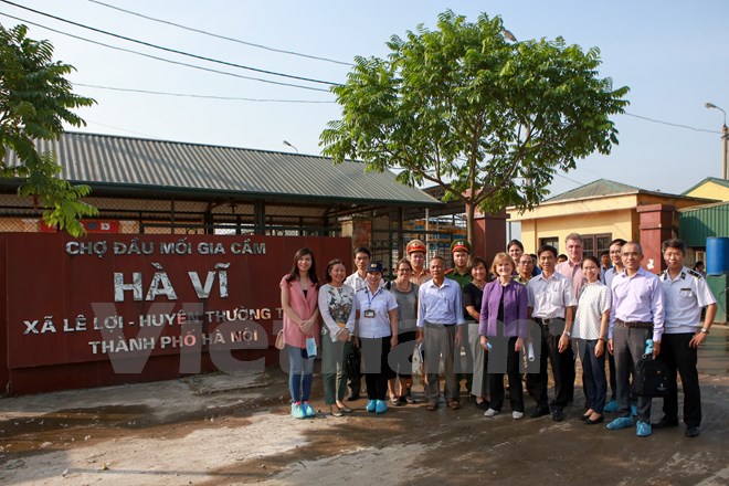 Quan chức cấp cao Bộ Y tế Hoa Kỳ thị sát chợ gia cầm lớn nhất miền Bắc