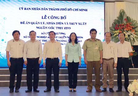 TPHCM: Công bố đề án quản lý, nhận diện, truy xuất nguồn gốc thịt lợn