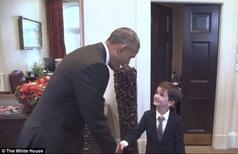 Tổng thống Obama gặp cậu bé muốn giúp đỡ 'em bé Syria'