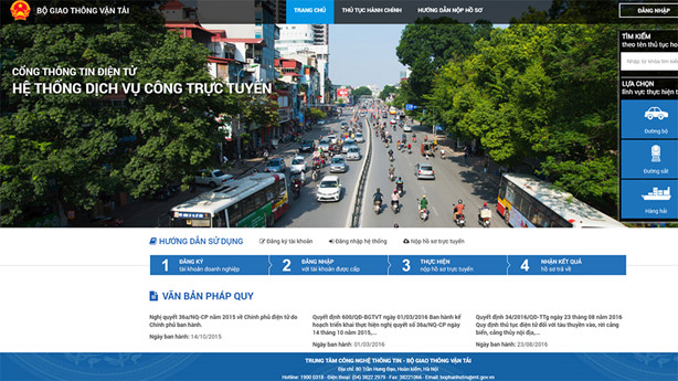 Bộ GTVT khai trương dịch vụ công cấp độ 4 về giấy phép kinh doanh, phù hiệu xe