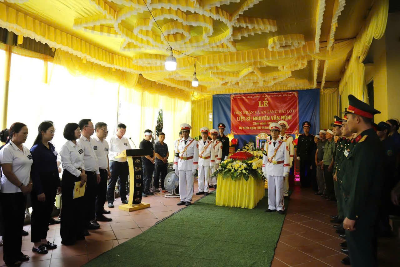 Phường Yên Bái (Lào Cai): Đón nhận, an táng hài cốt liệt sĩ Nguyễn Văn Nghị sau hơn nửa thế kỷ