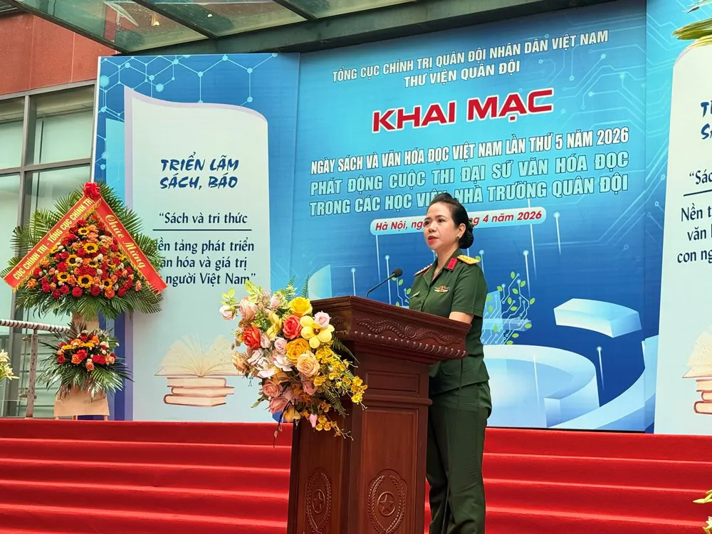 Khai mạc Ngày Sách và Văn hóa đọc lần thứ 5 năm 2026 trong QĐND Việt Nam