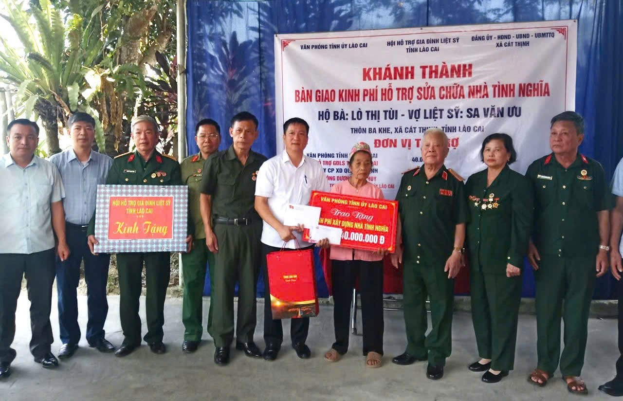Lào Cai: Ngôi nhà tình nghĩa của vợ liệt sĩ 84 tuổi ở xã Cát Thịnh được sửa chữa khang trang, bền đẹp