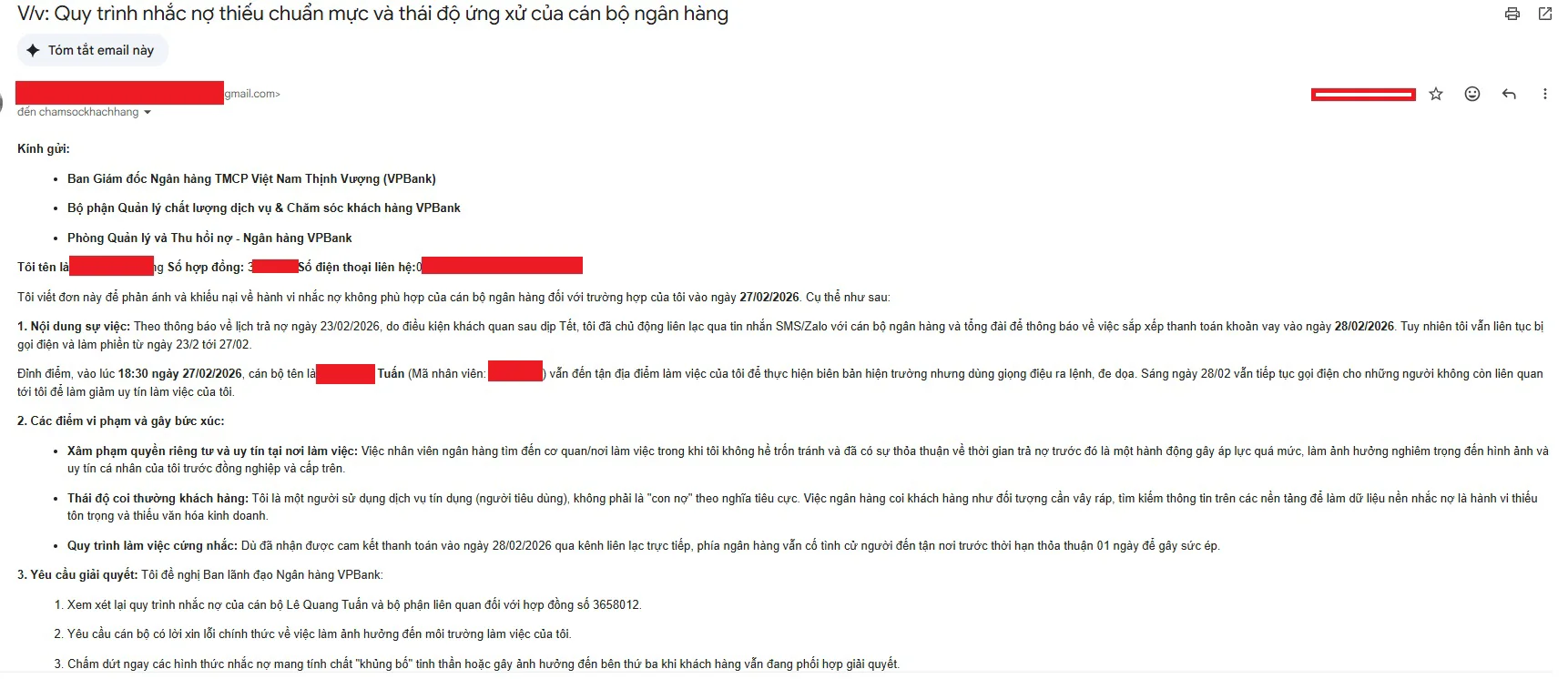 VPBank: Khi 'Thịnh vượng' đi cùng sự thiếu tôn trọng khách hàng