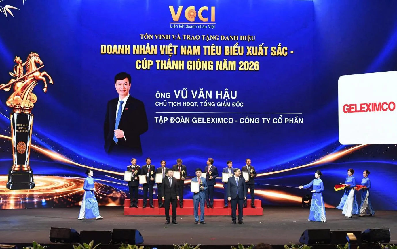 Chủ tịch Tập đoàn Geleximco được vinh danh Doanh nhân Việt Nam tiêu biểu - Cúp Thánh Gióng 2026