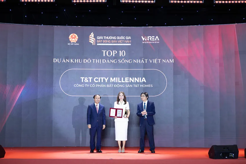 T&T Homes lập “cú đúp” tại Giải thưởng Quốc gia Bất động sản Việt Nam lần thứ II
