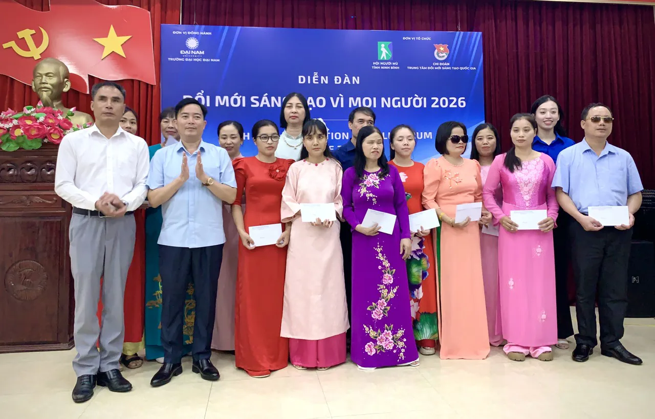 Hội Người mù tỉnh Ninh Bình tổ chức diễn đàn “Đổi mới sáng tạo vì mọi người 2026”