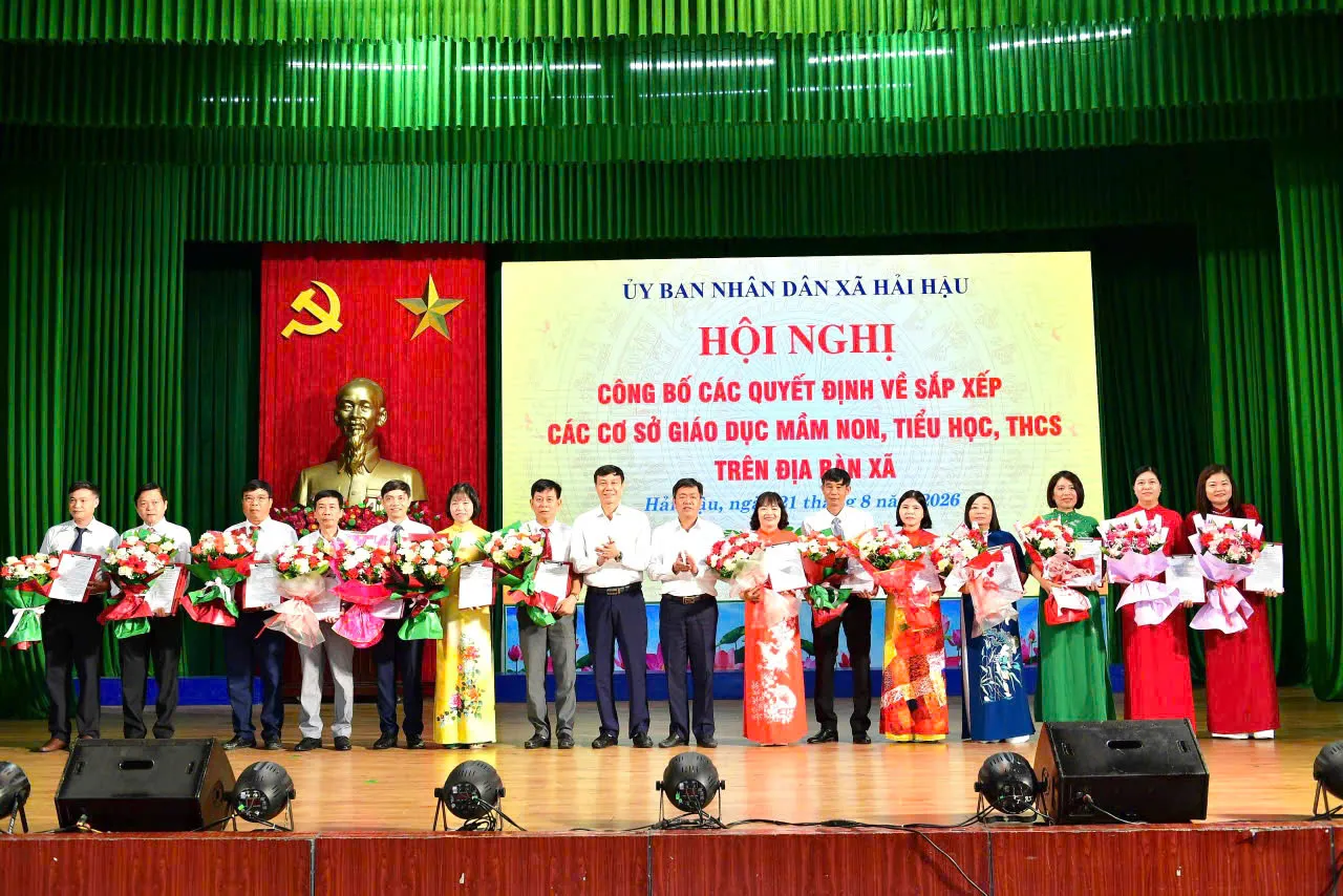 Xã Hải Hậu hoàn thành sắp xếp, thành lập các cơ sở giáo dục công lập