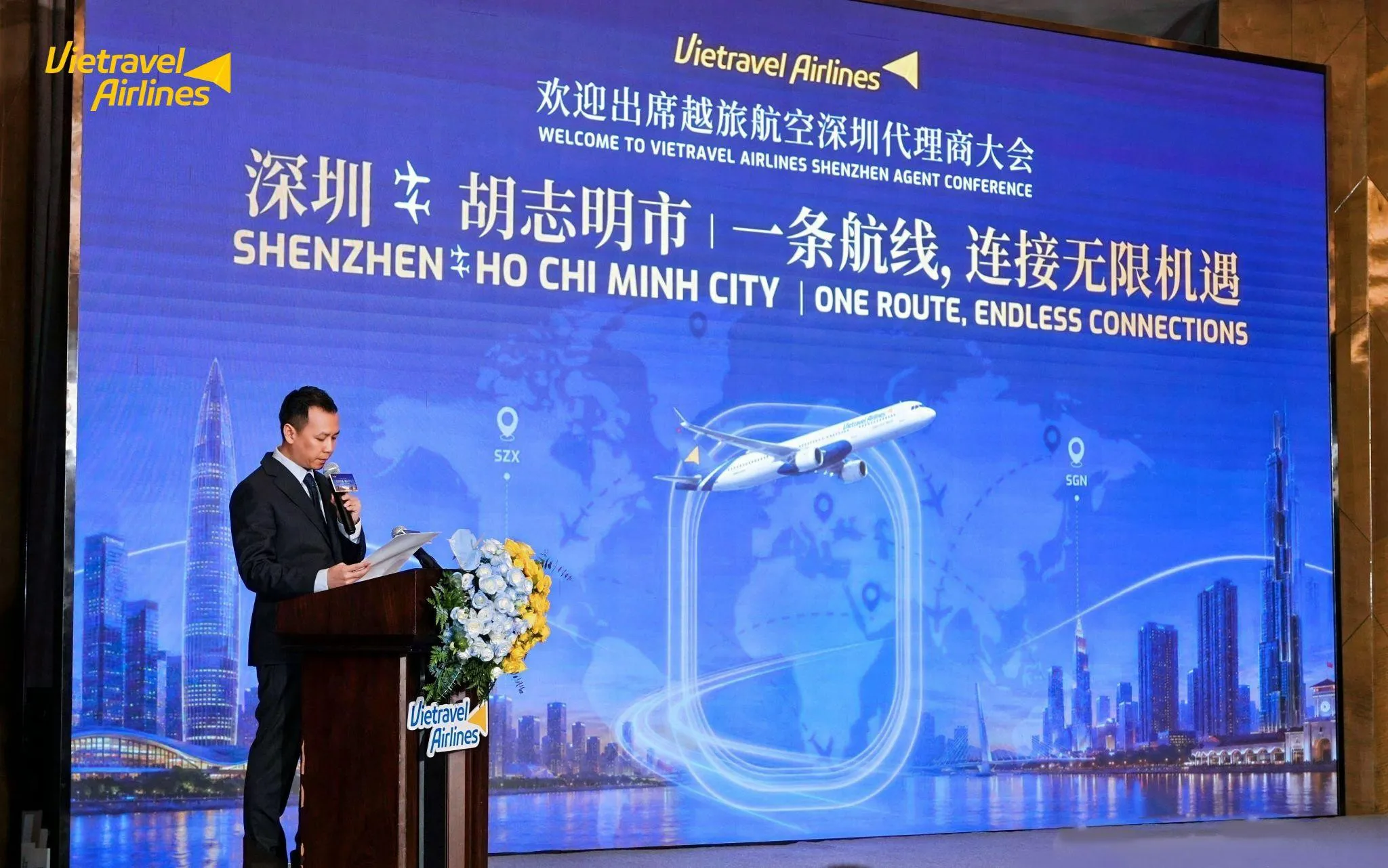 Vietravel Airlines tổ chức hội nghị hơn 100 đại lý tại Thâm Quyến sẵn sàng khai thác đường bay thẳng