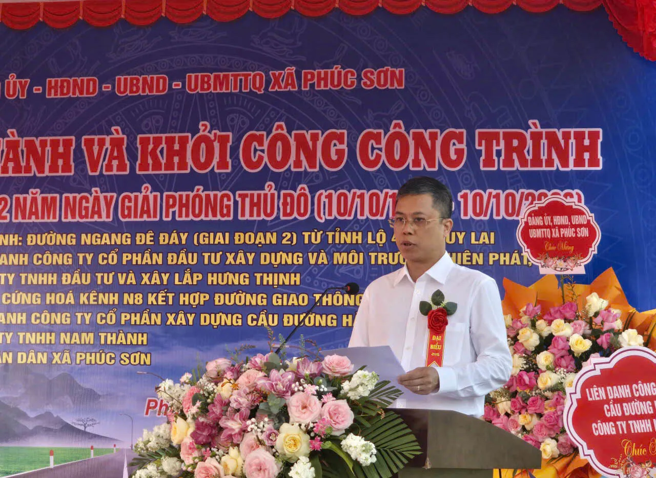 Xã Phúc Sơn, TP Hà Nội: Khánh thành và khởi công các Công trình chào mừng giải phóng Thủ Đô