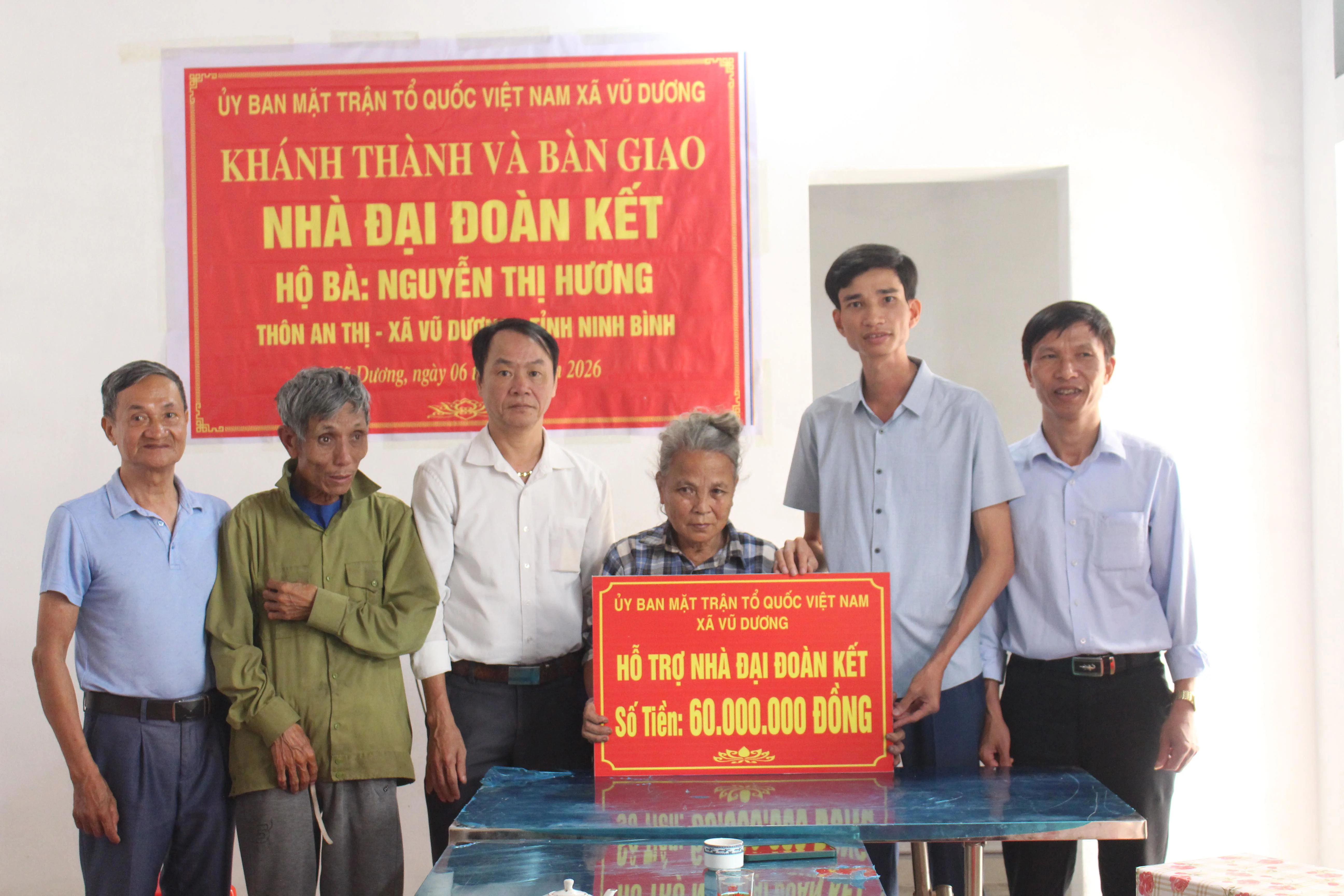 Khánh thành và bàn giao Nhà Đại đoàn kết cho đối tượng bảo trợ xã hội tại xã Vũ Dương, Ninh Bình