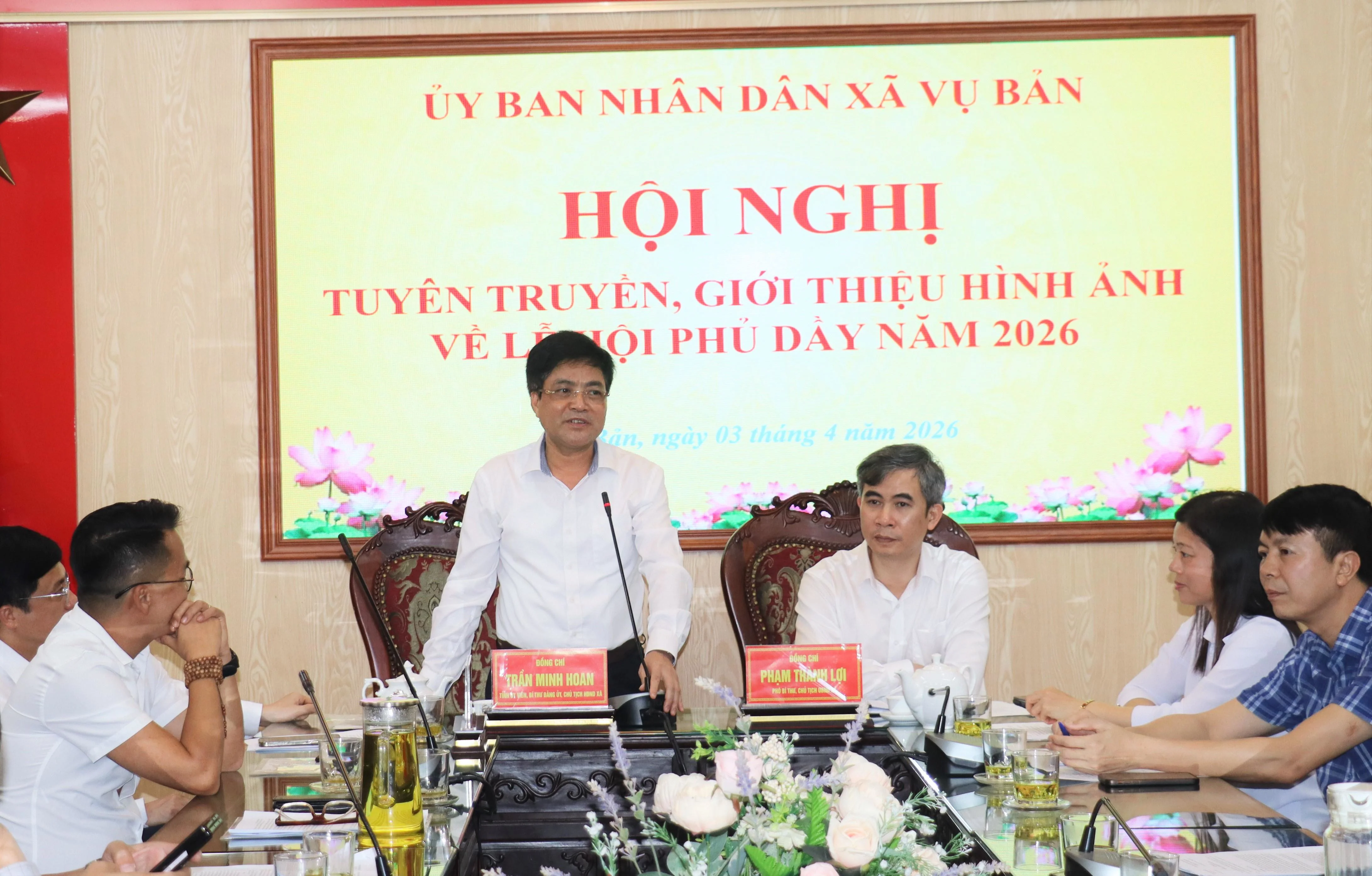 Xã Vụ Bản tổ chức hội nghị tuyên truyền, giới thiệu hình ảnh về Lễ hội Phủ Dầy