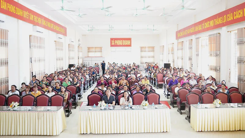 Hội LHPN xã Phong Doanh tổ chức hội nghị tập huấn, triển khai các đề án hỗ trợ phụ nữ khởi nghiệp giai đoạn mới