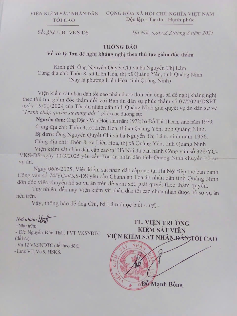 Quảng Ninh: Một CCB 1/3 thế kỷ kêu oan cần phiên tòa cấp cao “ Phụng công, thủ pháp, chí công, vô tư”.