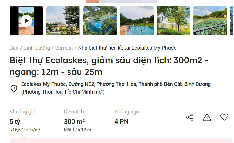 Biệt thự ở TP HCM được rao bán giá ngang nhà ở xã hội