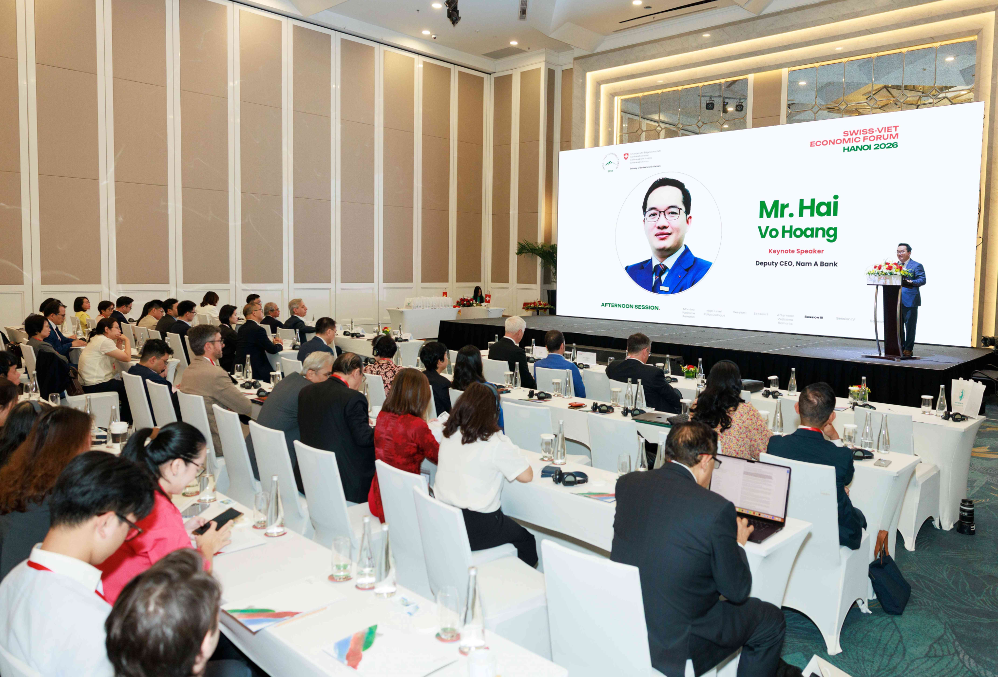 Nam A Bank đồng hành Diễn đàn kinh tế Việt Nam - Thụy Sĩ 2026: Thúc đẩy dòng vốn tài trợ chuyển đổi năng lượng