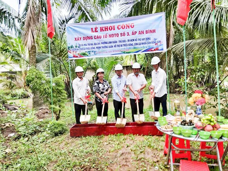 Tỉnh Vĩnh Long: Khởi công 3 cây cầu bằng kinh phí tài trợ của mạnh thường quân