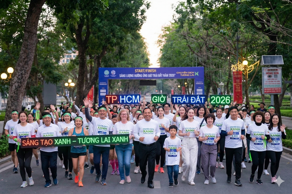 TP.HCM triển khai Chiến dịch Giờ Trái đất 2026 với thông điệp “Sáng tạo xanh – Tương lai xanh”