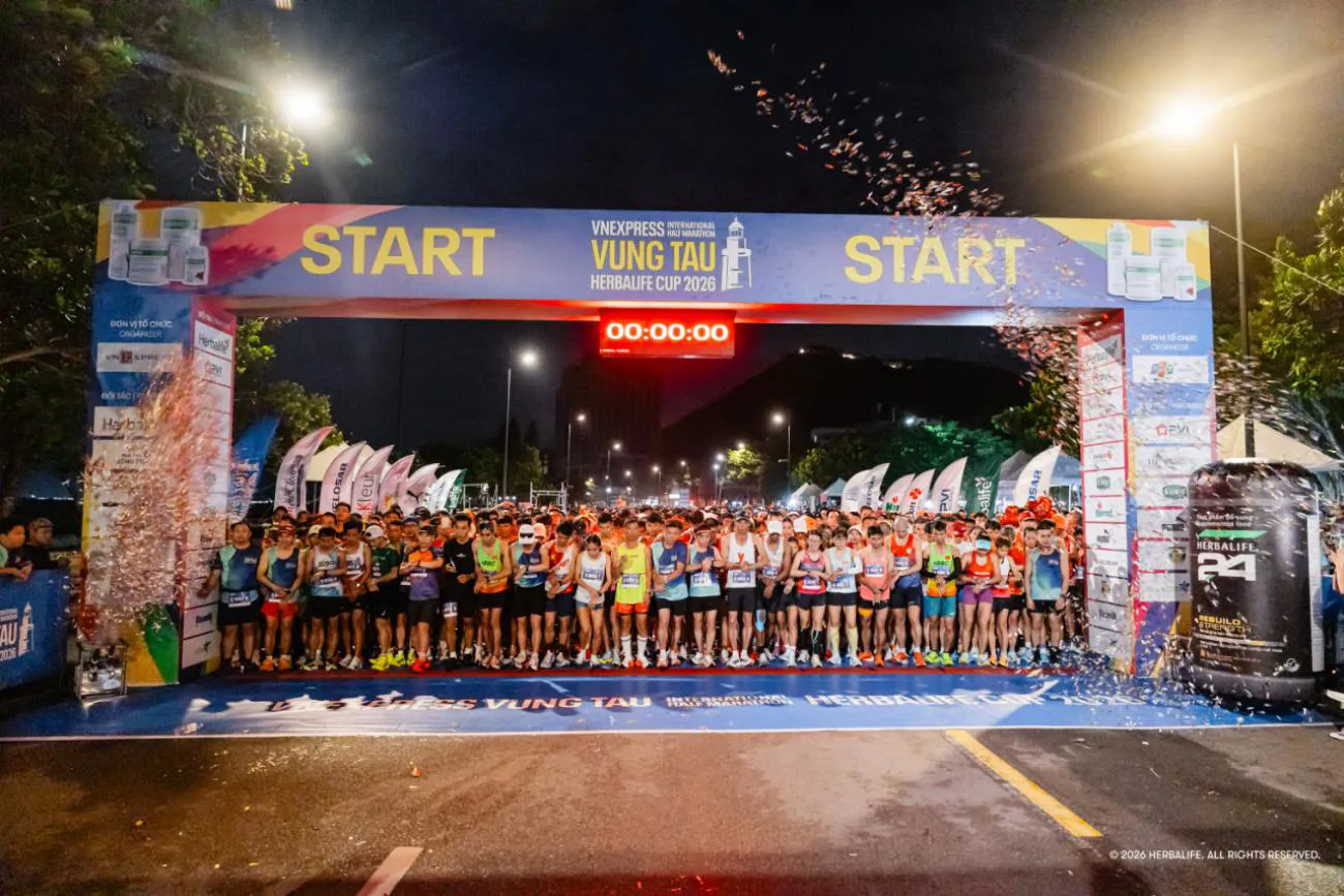 Herbalife Việt Nam tài trợ giải VnExpress Vung Tau International Half Marathon Herbalife Cup 2026 để khuyến khích lối sống năng động