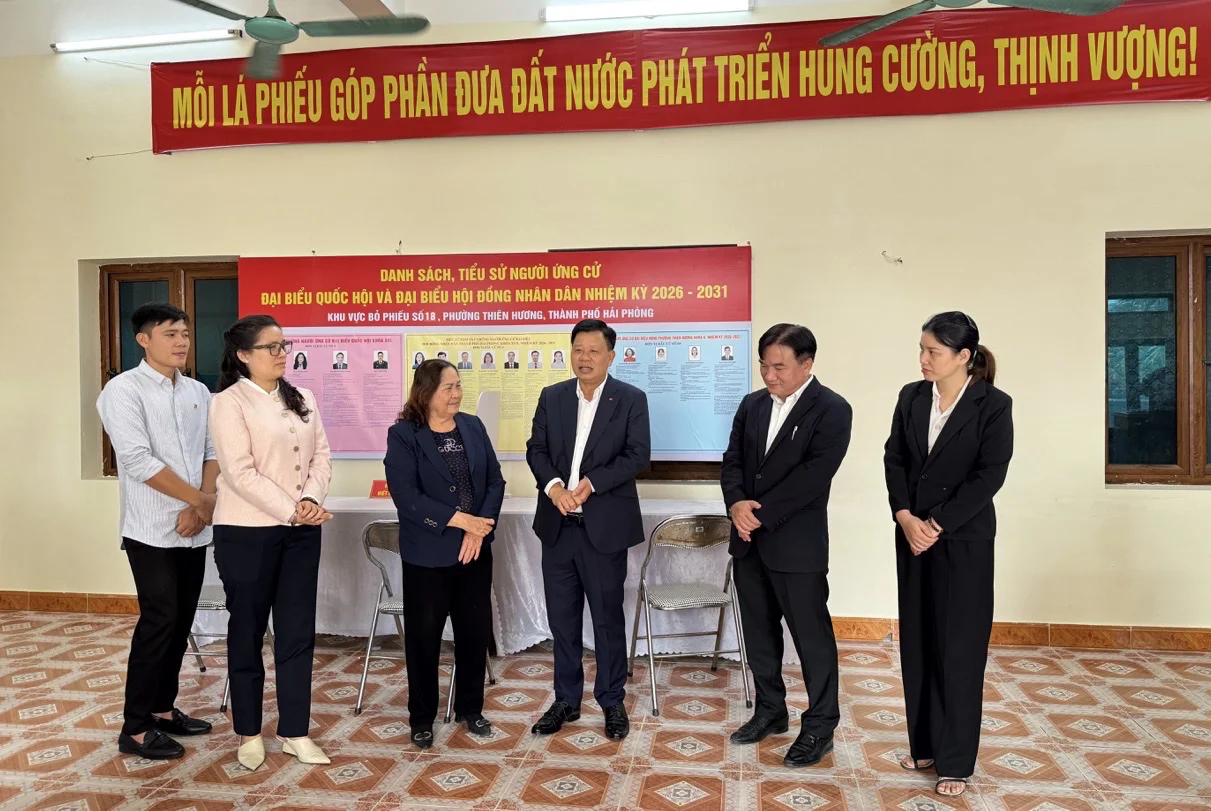 Lãnh đạo TP.Hải Phòng kiểm tra công tác chuẩn bị bầu cử tại một số địa phương