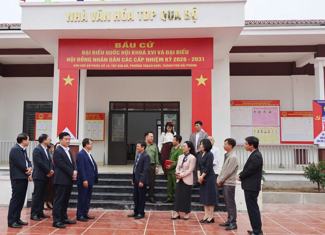 Lãnh đạo TP.Hải Phòng kiểm tra công tác chuẩn bị bầu cử tại một số địa phương