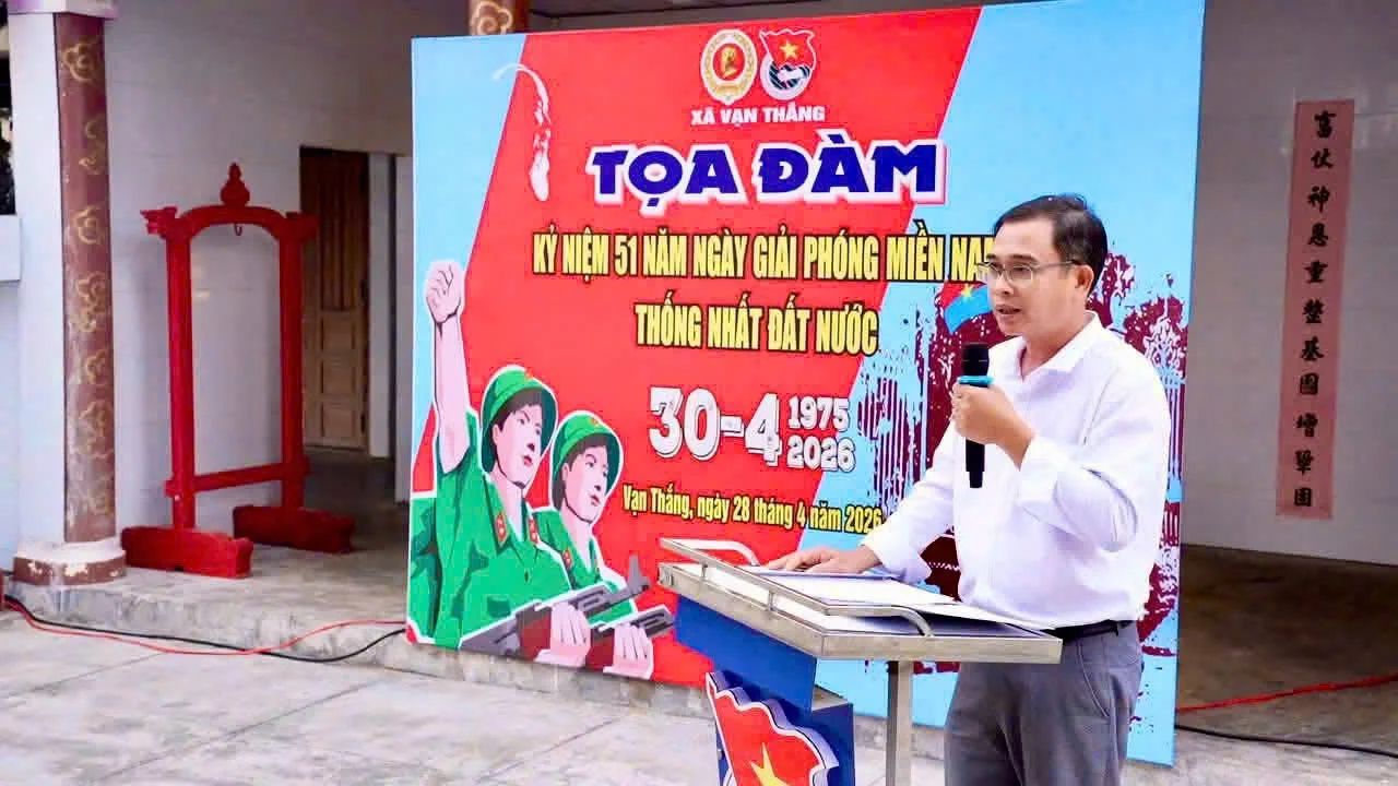 Hội CCB xã Vạn Thắng: Tọa đàm kỷ niệm 51 năm ngày giải phóng miền Nam thống nhất đất nước