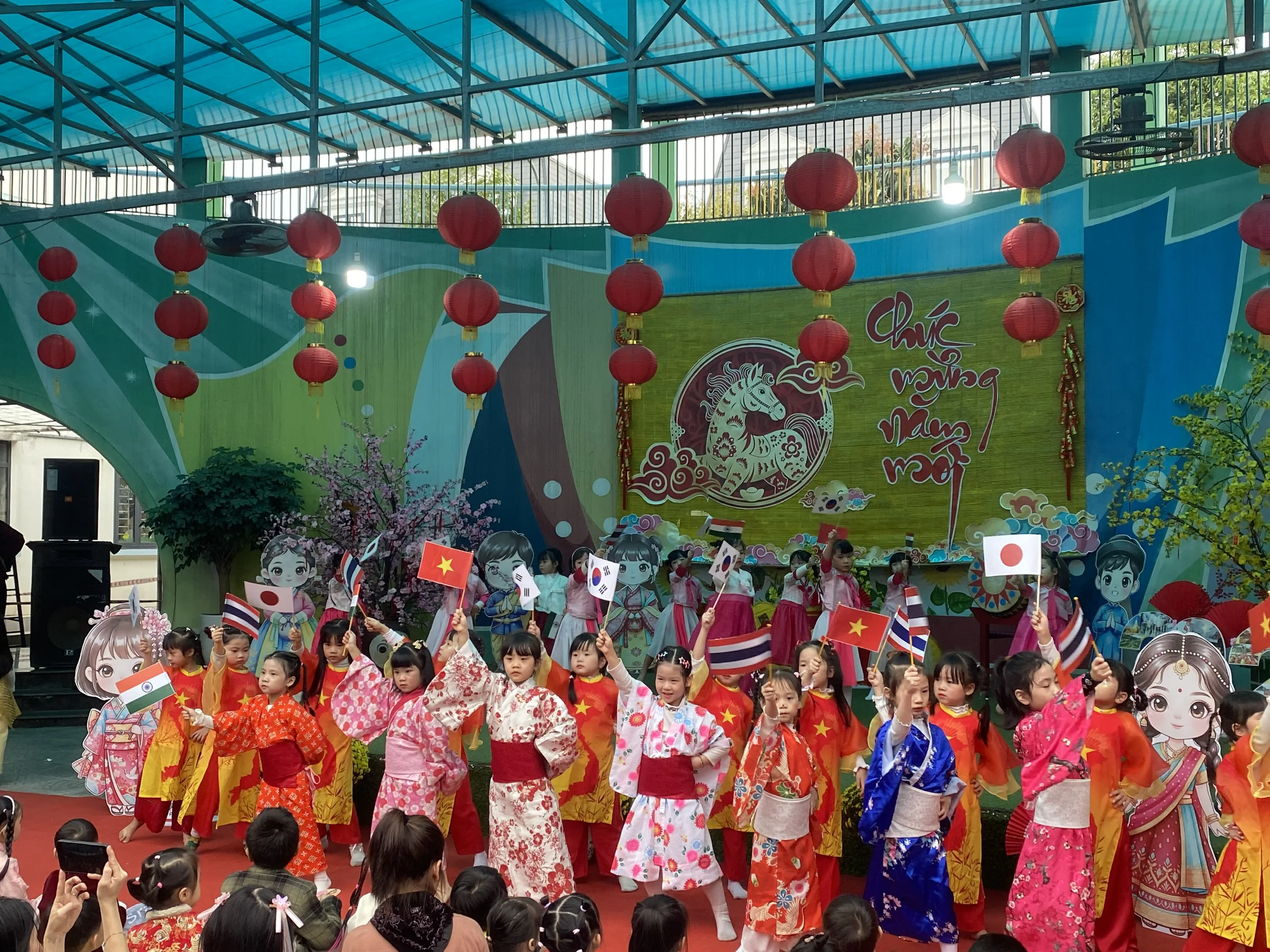 Sắc xuân Châu Á cùng cô trò Trường Mầm non Lê Quý Đôn