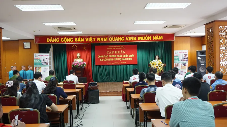 Trường Cán bộ Thanh tra tăng cường huấn luyện phòng cháy chữa cháy và  cứu nạn cứu hộ năm 2026